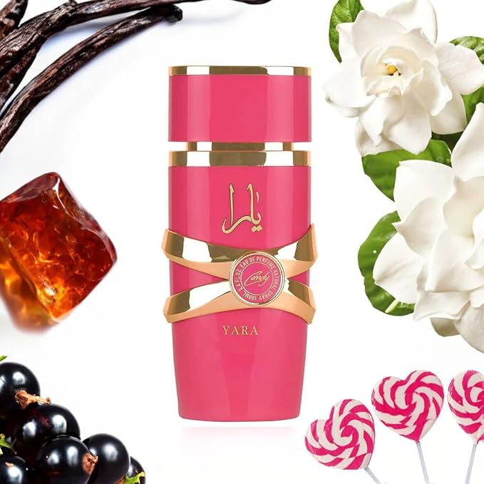 Yara Candy Perfume - Luxury Arabian UAE Women Fragrance - Vanilla Fruity Scent - Eau De Parfum Spray 100ml